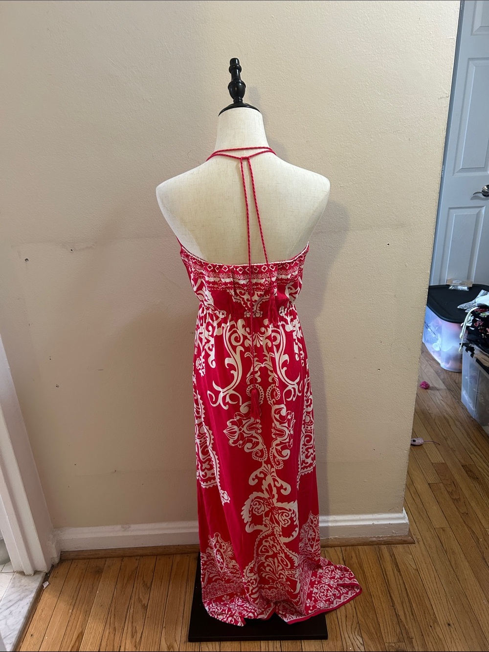 Flying Tomato Red Halter Maxi Dress* - Picture 6 of 10